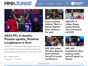 'mmajunkie.com' screenshot