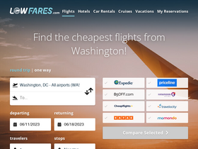 'lowfares.com' screenshot