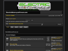 'electricmotorcycleforum.com' screenshot