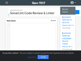 'sharetext.me' screenshot