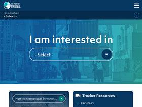 'portofvirginia.com' screenshot