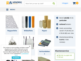 'vendrigpackaging.com' screenshot