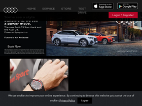 'myaudi.in' screenshot