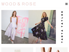 shopwoodandrose.com homepage screenshot