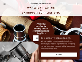 warwickheatingsupplies.com homepage screenshot
