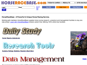 'horseracebase.com' screenshot