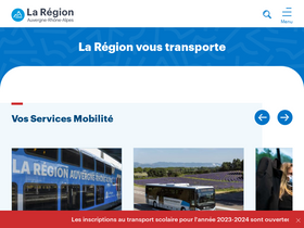 'laregionvoustransporte.fr' screenshot