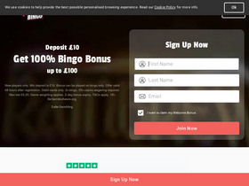 'glossybingo.com' screenshot