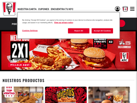 'kfc.es' screenshot
