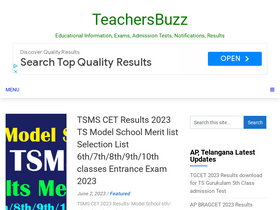 'teachersbuzz.in' screenshot