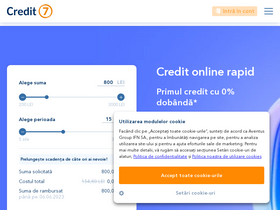 'credit7.ro' screenshot