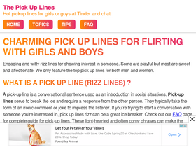 'thepickuplines.net' screenshot