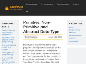 'codeforwin.org' screenshot
