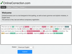 'onlinecorrection.com' screenshot
