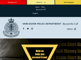 'vpd.ca' screenshot