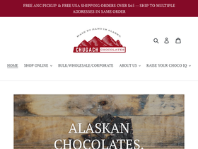 chugachchocolates.com homepage screenshot