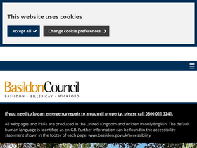 'basildon.gov.uk' screenshot