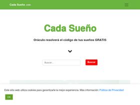 'cadasueno.com' screenshot