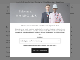 'harrolds.com.au' screenshot