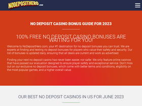 'nodeposithero.com' screenshot