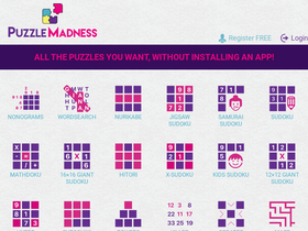 'puzzlemadness.co.uk' screenshot