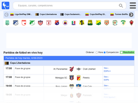 'futbolenvivocolombia.com' screenshot