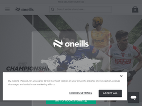 'oneills.com' screenshot