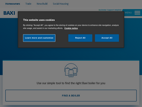 'baxi.co.uk' screenshot