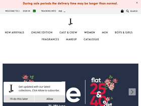 'junaidjamshed.com' screenshot