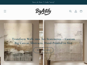 Bigartify homepage screenshot