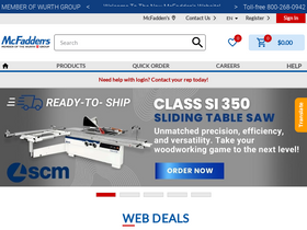 'mcfaddens.com' screenshot