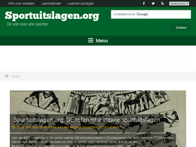 'sportuitslagen.org' screenshot