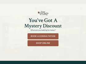 yourwineracksandcooling.com homepage screenshot