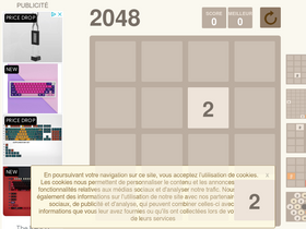 'jeu2048.fr' screenshot