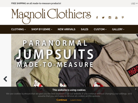 'magnoliclothiers.com' screenshot