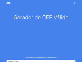 'geradordecep.com.br' screenshot