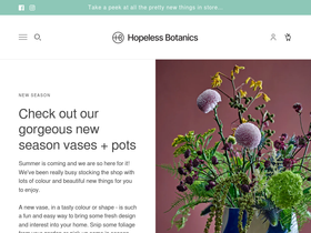 Hopelessbotanics homepage screenshot
