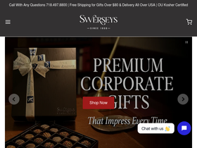 Swerseys Chocolate homepage screenshot