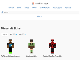 'mcskins.top' screenshot