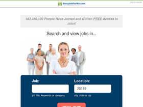 'everyjobforme.com' screenshot