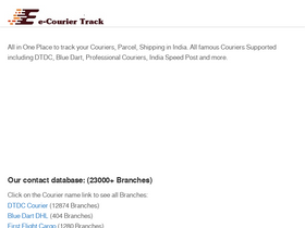 'ecouriertrack.in' screenshot