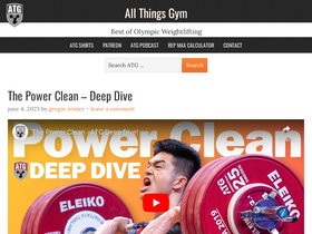 'allthingsgym.com' screenshot