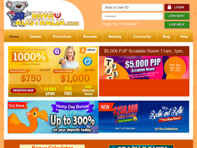 'bingoaustralia.com' screenshot