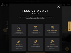 'jennair.com' screenshot