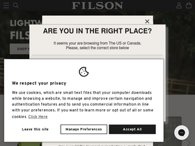 'filson.eu' screenshot