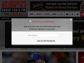 '1045theteam.com' screenshot