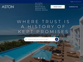 'astonhotelsinternational.com' screenshot