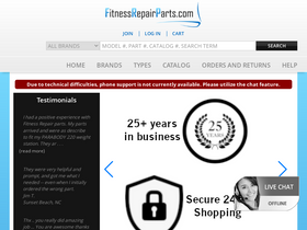 'fitnessrepairparts.com' screenshot