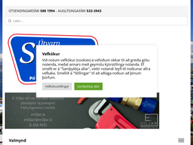 'utvarpsaga.is' screenshot