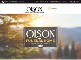 'olsonfuneral.com' screenshot